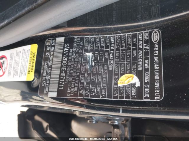 SALVN2BG4EH871711 Land Rover Range Rover Evoque Pure