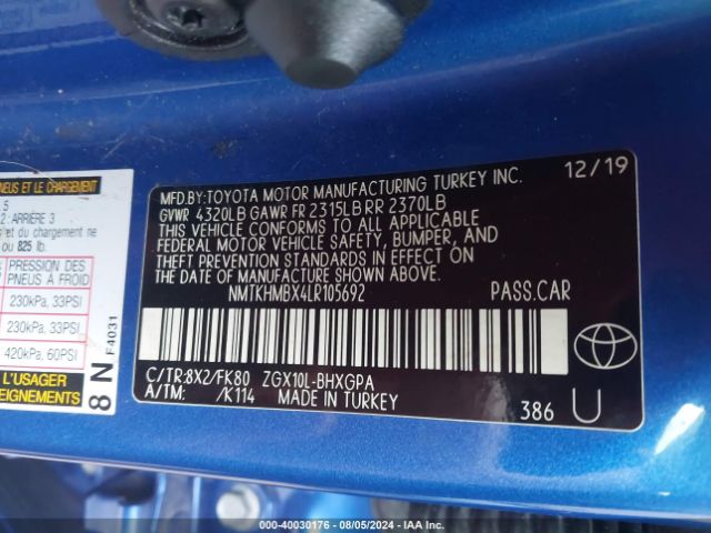 NMTKHMBX4LR105692 Toyota C-HR XLE