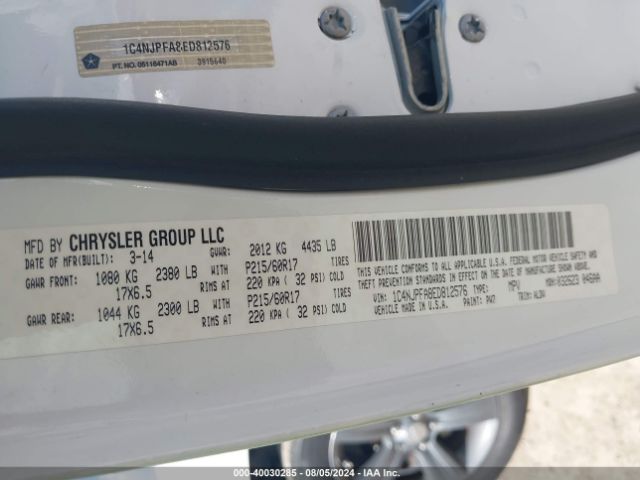1C4NJPFA8ED812576 Jeep Patriot High Altitude