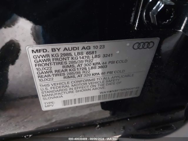 WA1WXBF75RD006723 Audi Q7 Prestige 55 Tfsi Quattro Tiptronic