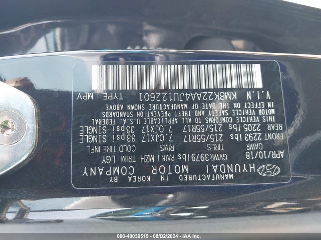 Hyundai Kona Sel 2018 KM8K22AA4JU122601 Image 9
