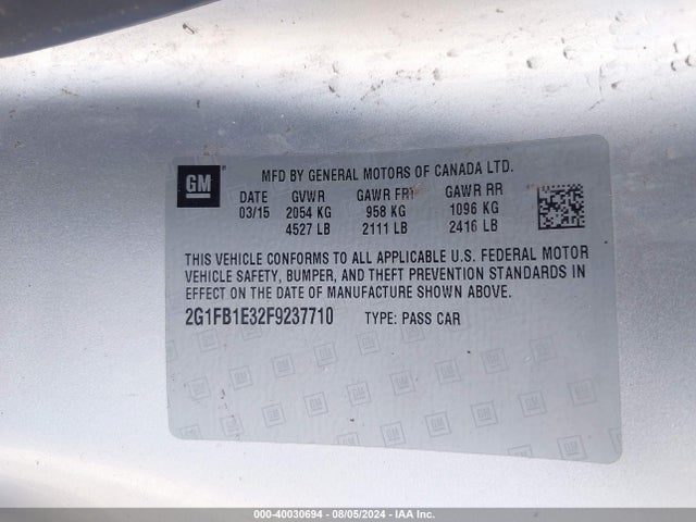 2G1FB1E32F9237710 Chevrolet Camaro 2ls