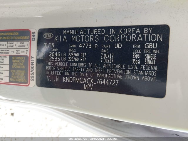 KIA Sportage Lx 2020 KNDPMCACXL7644727 Image 9