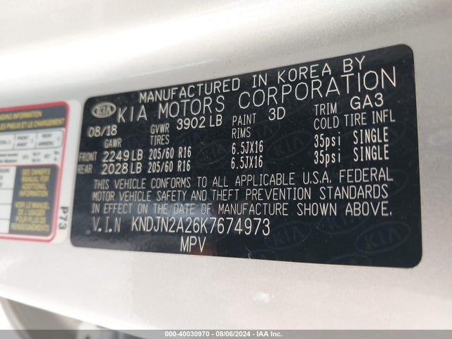 KIA Soul 2019 KNDJN2A26K7674973 Image 9