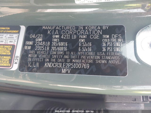 KIA NIRO EX 2023 KNDCR3LE2P5100769 Image 9