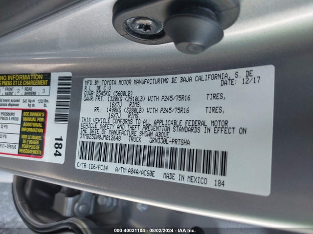 Toyota Tacoma Sr5 2018 3TMBZ5DN0JM012648 Image 9