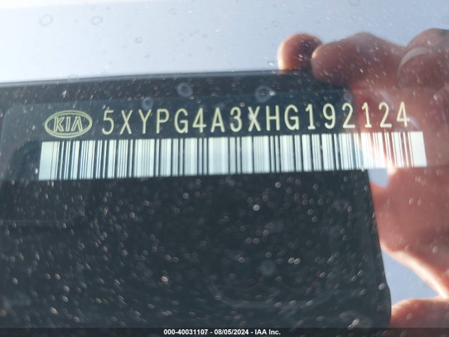 5XYPG4A3XHG192124 KIA Sorento 2.4l Lx