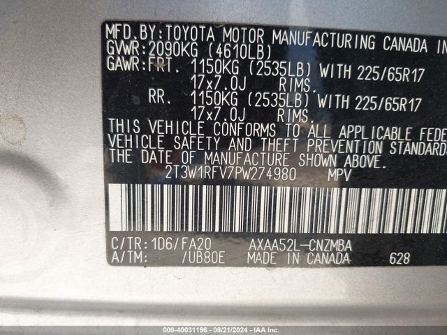Toyota Rav4 Xle 2023 2T3W1RFV7PW274980 Image 9