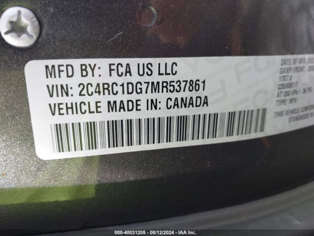2C4RC1DG7MR537861 Chrysler Voyager Lxi