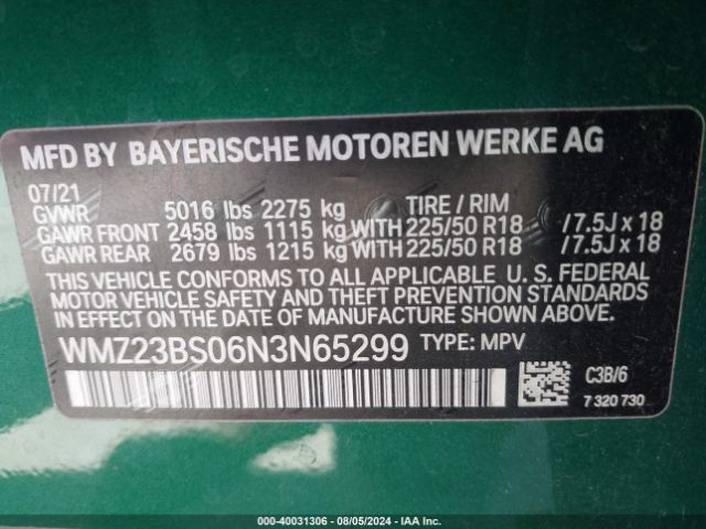 2022 MINI SE COUNTRYMAN WMZ23BS06N3N65299 Photo 8