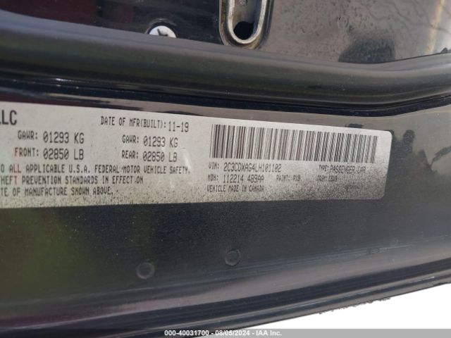 2C3CDXAG4LH101102 Dodge Charger Police Rwd
