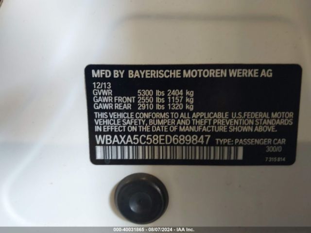 WBAXA5C58ED689847 BMW 535d