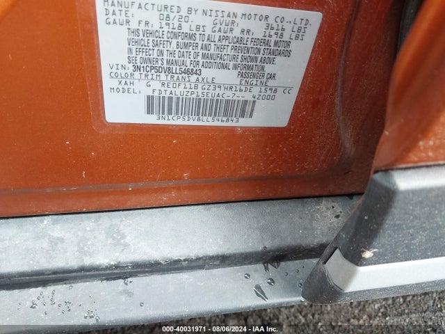 Nissan Kicks Sr Xtronic Cvt 2020 3N1CP5DV8LL546843 Image 9