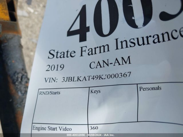 2019 CAN-AM OUTLANDER 3JBLKAT49KJ000367 Photo 9