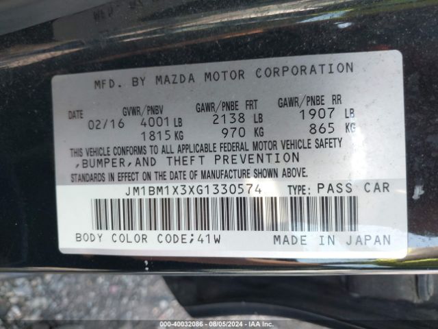 JM1BM1X3XG1330574 Mazda Mazda3 S Grand Touring