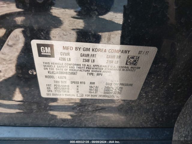 KL4CJASB6HB259567 Buick Encore Preferred