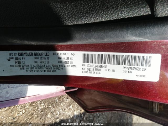 1C3CCCEG4FN560440 Chrysler 200 C