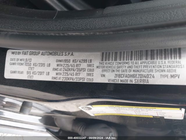 ZFBCFADH6EZ014024 Fiat 500L TREKKING