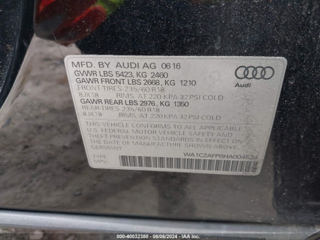 2017 AUDI Q5 WA1C2AFP6HA004524 Photo 8