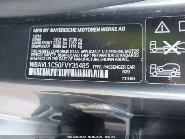 WBAVL1C50FVY35485 BMW X1 Xdrive28i