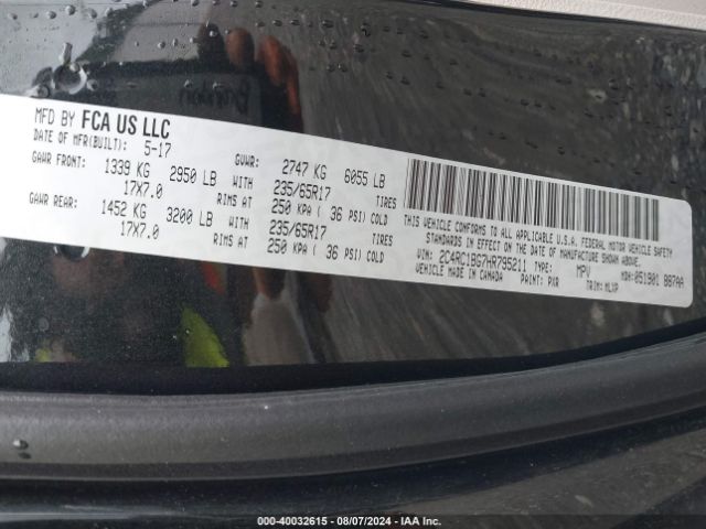 2C4RC1BG7HR795211 Chrysler Pacifica Touring-l