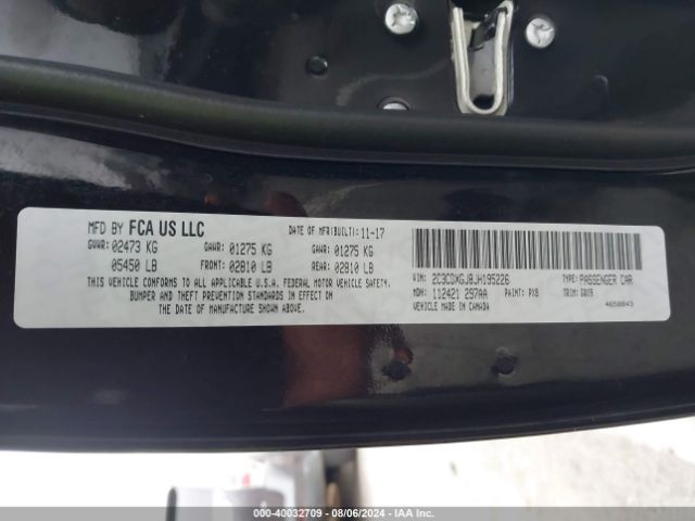 2C3CDXGJ8JH195226 Dodge Charger R/t Scat Pack