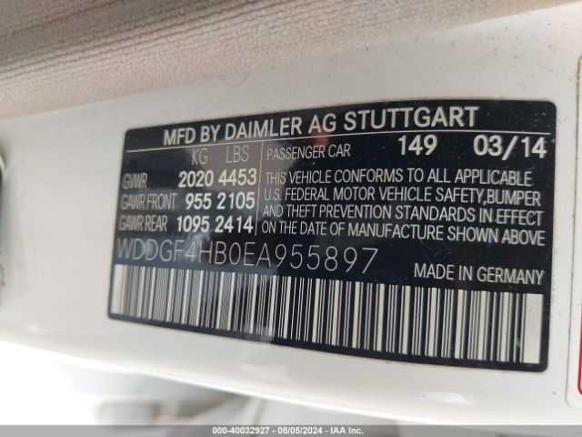 WDDGF4HB0EA955897 Mercedes-Benz C 250 Luxury/sport