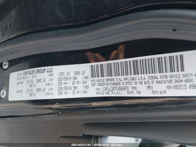 1C4PJLDB7FW560872 Jeep Cherokee Limited