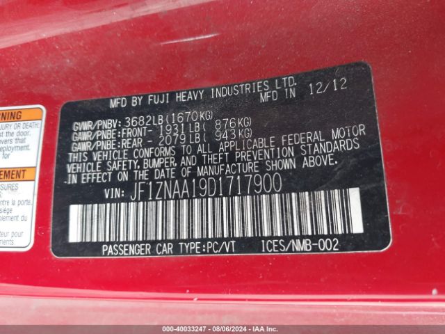 2013 SCION FR-S JF1ZNAA19D1717900 Photo 8