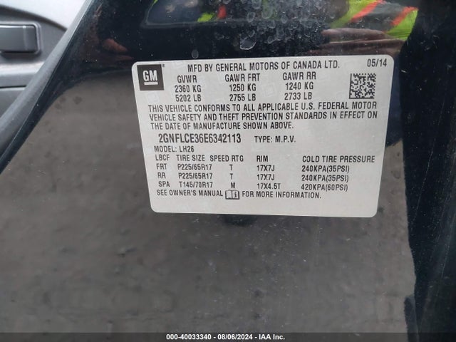 Chevrolet Equinox 2lt 2014 2GNFLCE36E6342113 Image 9