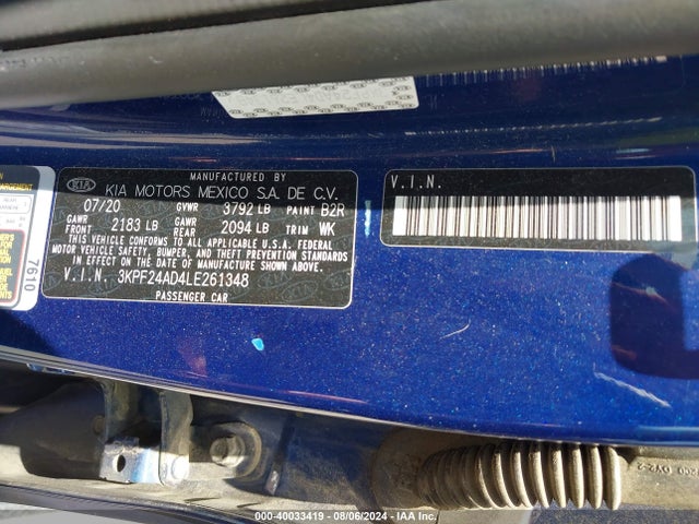 KIA Forte Lxs 2020 3KPF24AD4LE261348 Image 9