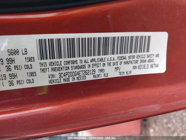 3C4PDDDG4ET262129 Dodge Journey Limited