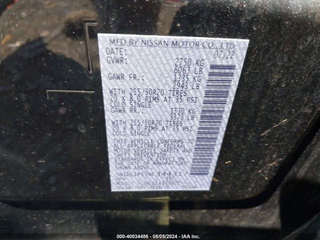 5N1DL1FS3NC344317 Infiniti Qx60 Luxe Awd