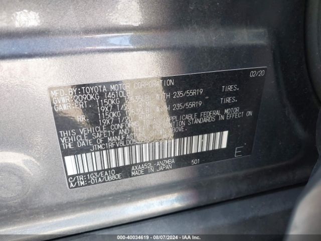 JTMC1RFV8LD053270 Toyota Rav4 Xle Premium