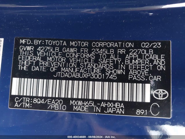 Toyota Prius Limited Awd-e 2023 JTDADABUXP3001745 Image 9