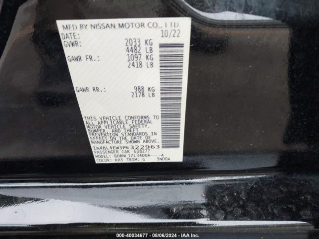 Nissan Altima Sl Intelligent Awd 2023 1N4BL4EW3PN322963 Image 9