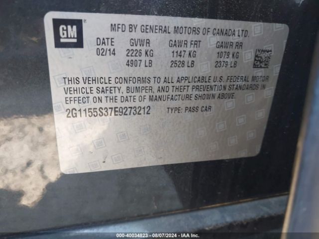 2G1155S37E9273212 Chevrolet IMPALA 2LZ