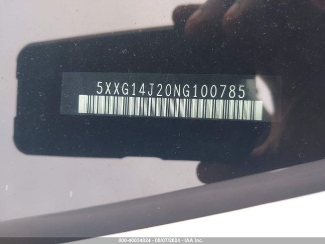 5XXG14J20NG100785 KIA K5 LXS