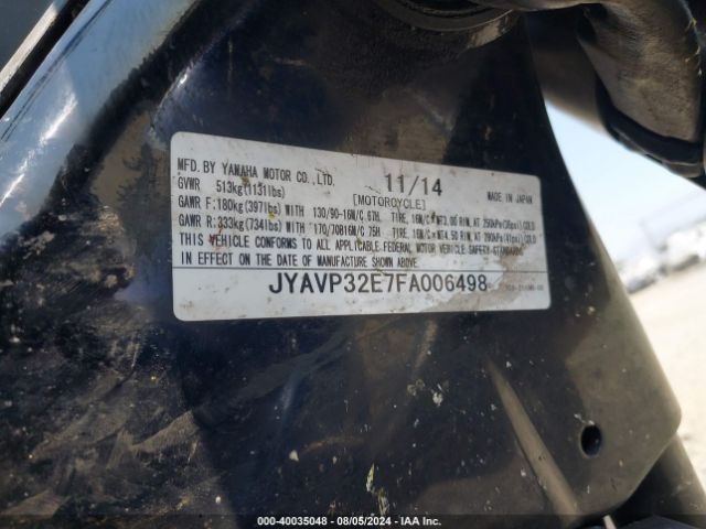 2015 YAMAHA XVS1300 JYAVP32E7FA006498 Photo 9
