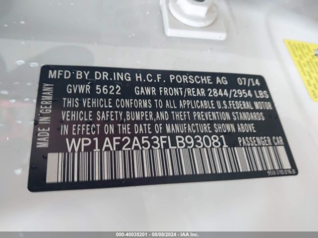 WP1AF2A53FLB93081 Porsche Macan Turbo