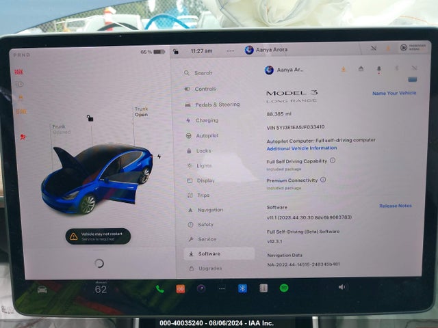 Tesla Model 3 Long Range/mid Range 2018 5YJ3E1EA5JF033410 Image 7