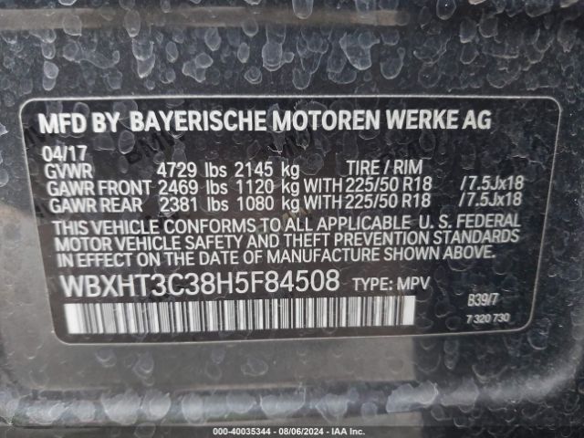 WBXHT3C38H5F84508 BMW X1 Xdrive28i