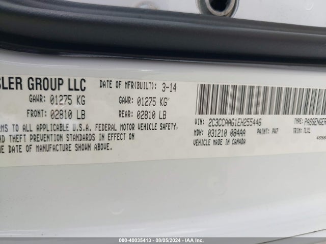 2C3CCAAG1EH255446 Chrysler 300