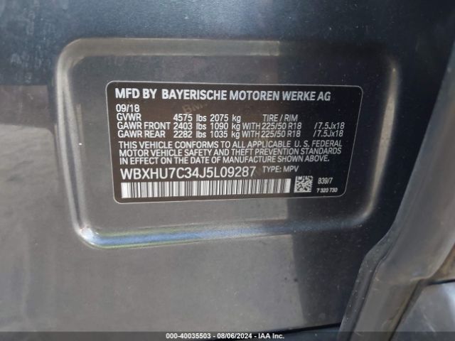 WBXHU7C34J5L09287 BMW X1 Sdrive28i
