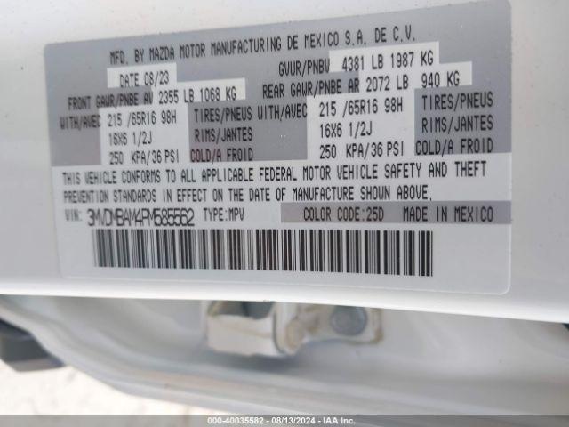 3MVDMBAM4PM585562 Mazda Cx-30 2.5 S