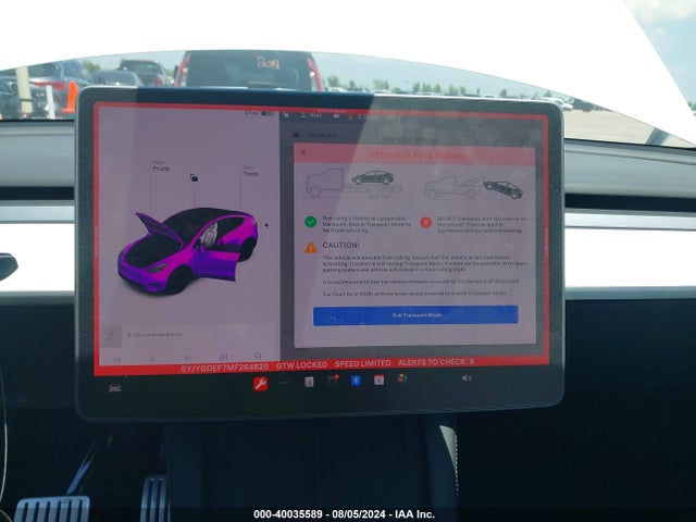 5YJYGDEF7MF264620 Tesla Model Y Performance Dual Motor All-wheel Drive