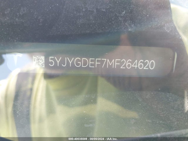 2021 TESLA MODEL Y 5YJYGDEF7MF264620 Photo 8