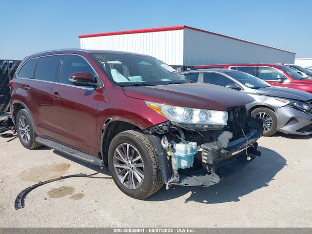 Toyota Highlander Xle 2017 5TDKZRFHXHS232338 main image