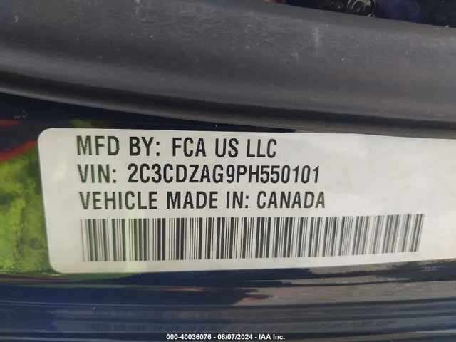 Dodge Challenger Sxt 2023 2C3CDZAG9PH550101 Image 9
