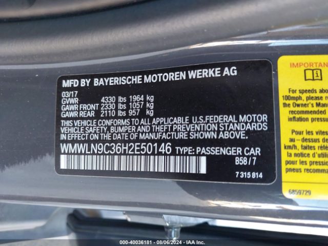WMWLN9C36H2E50146 Mini Clubman Cooper S